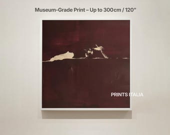 Burgundy Abstract Art Print – Minimalist Wine Tone Decor (Digital Download)