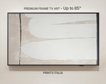 Beige Japandi Samsung Frame TV Art – Modern Abstract Wall Decor (Digital Download)