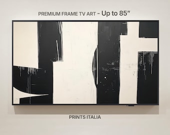Black and White Abstract Art, Samsung Frame TV Art (Digital Download)
