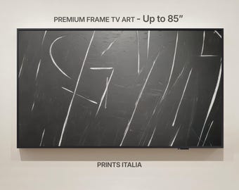 Black Abstract Samsung Frame TV Art | Modern Minimalist Decor (Digital Download)