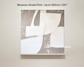Organic Abstract Print | Neutral Taupe Beige Wall Art (Digital Download)