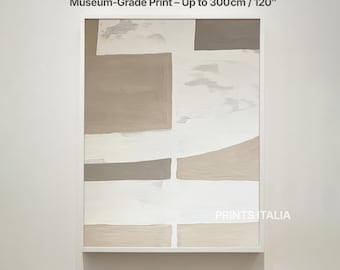 Neutral Beige Abstrakte Geometrische Druck, Skandinavische Boho Wand Kunst (Digitaler Download)