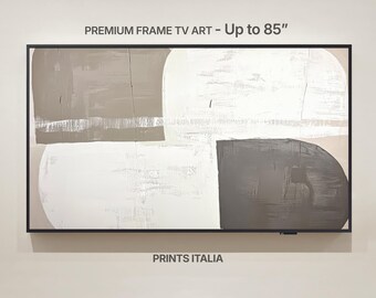 Beige Japandi Samsung Frame TV Art – Minimalist Wabi Sabi Painting (Digital Download)