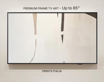 Samsung Frame TV Art, Beige Abstract Line Art (Digital Download)