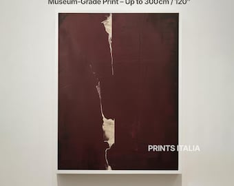 Burgundy Abstract Art Print | Textured Dark Painting (Digital Download)