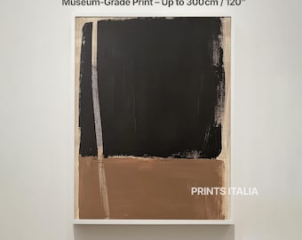ブラウンのムーディな抽象画｜モダンで素朴なウォールアート（デジタルダウンロード）