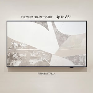 Samsung Frame TV White Organic Minimalist Art – Modern Textured Abstract, Boho Scandinavian Art for TV Digital Download Neutral Wall Decor