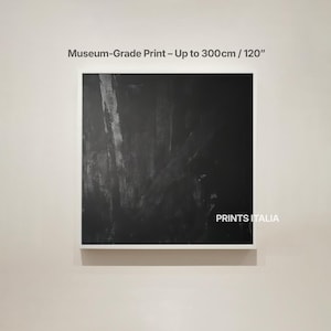 Large Black Abstract Art Print - Dark Moody Textured Wall Art Modern Home Decor Digital Download | Black abstract Painting for living room