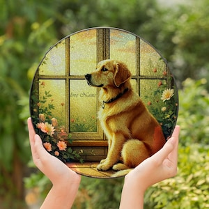 Personalized Dog Suncatcher: Stained Glass Effect, Garden Window Art