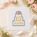 Personalized Wedding Needlepoint Canvas • Custom Cake Stitch Kit • Bridal Date Keepsake Gift product logo