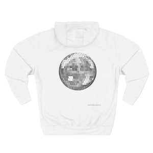 Disco Ball Fleece Hoodie: Retro Party Wear, Music Lover Gift