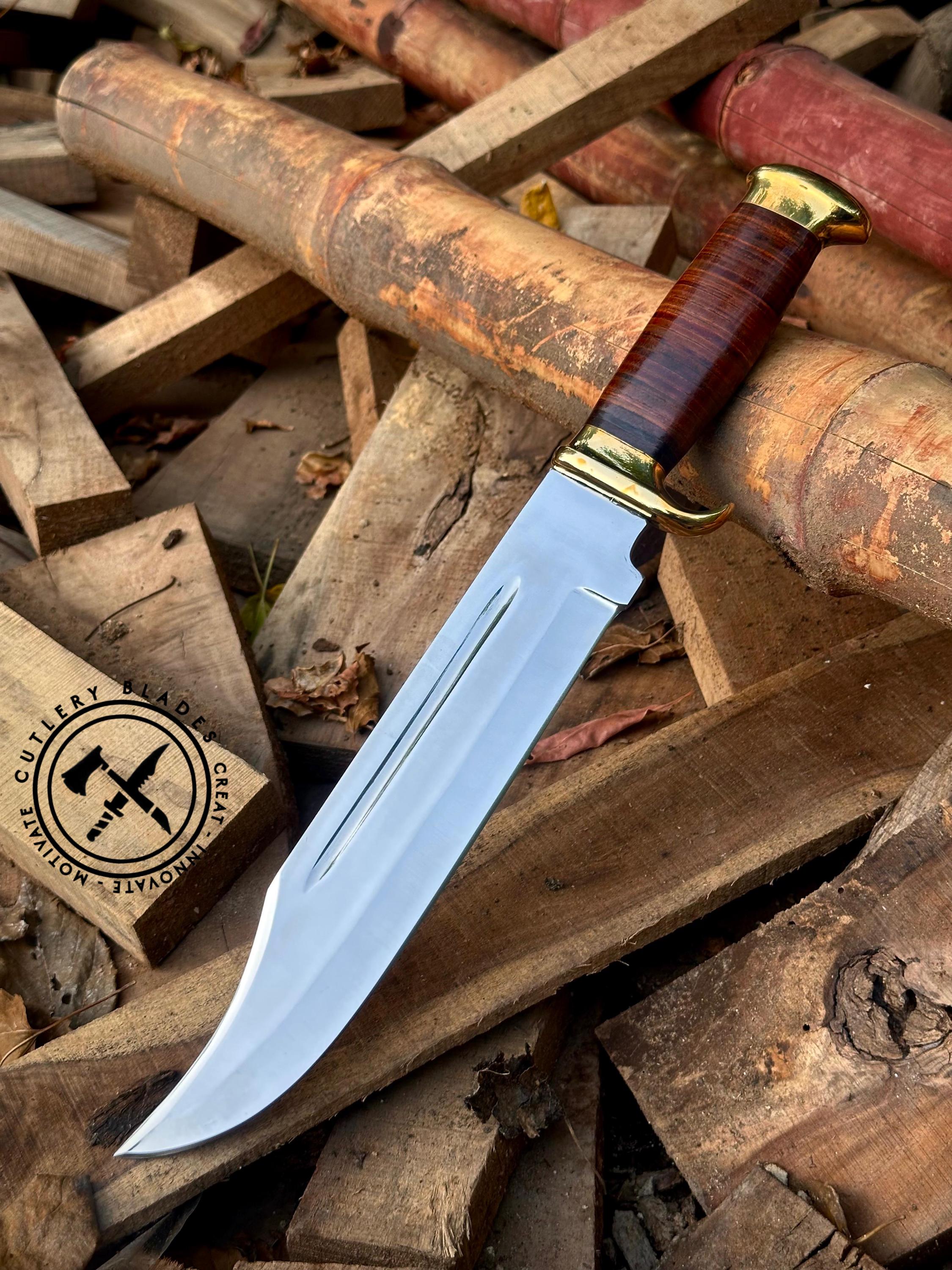 Couteau Bowie de survie haut polonais D2 18 chasse crocodile
