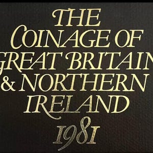 1981 Royal Mint Coinage of Great Britain and Northern Ireland Proof Set With COA