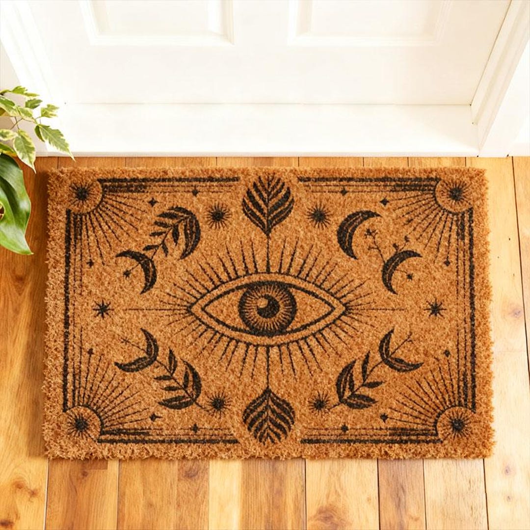 Welcome Protection Evil Eye Doormat-protection Welcome Mat-boho Outdoor Rug-nazar ...