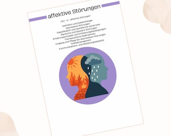 Affektiva störningar - Studieanteckningar för omvårdnadsutbildning - digital PDF