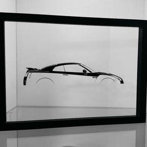 Car Art Frame "Nissan GT-R R35" 20x30cm