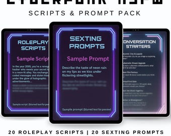 Cyberpunk Erotische Rollenspiel-Prompts: Sci-Fi Sexting Skripte (PDF Download A4 Format)