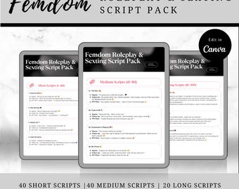 100 Femdom Rollenspiel Nachrichten Skripte: 100 DM & Chat Nachrichten (Digitaler Download)
