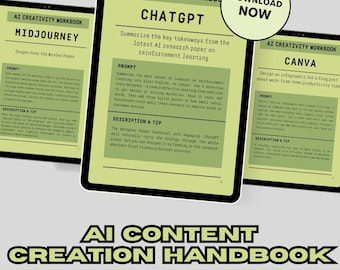 AI Content Creation Handbuch: ChatGPT, MidJourney, Canva Projects (Digitaler Download)