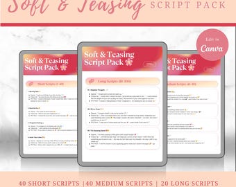 100 Flirty Message Scripts: DM & Content Ideen für Macher (Canva PDF Template)
