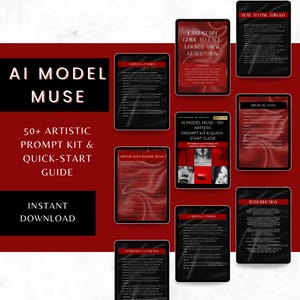 AI Model Muse Toolkit – 50+ Artistic Prompts for Stunning, Professional Creations (Instant Digital Download, Editable)