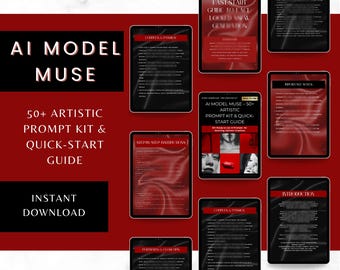 AI Model Photography Prompts: Artistic Portrait Toolkit (Digital Download, Editable)