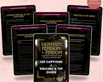 120 verführerische Bildunterschriften + Ratgeber zur Preisgestaltung - Femdom Content Toolkit (PDF Download)