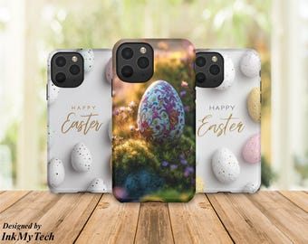 Easter Egg Phone Case, Colorful Easter Egg Phone Case, Spring Nature Phone Cover, Floral Easter iPhone Case, Gift for Her Kids Spring