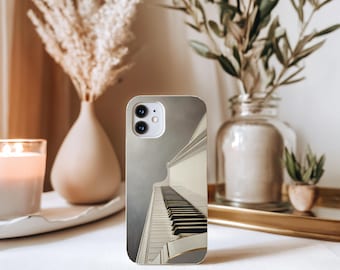 Piano Phone Case, Luxury Music iPhone Case, Elegant Samsung Cover, Artistic Gold Accent Design