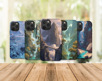 Fantasy Landscape Phone Case, Mountain Scenery Phone Case, Aesthetic Nature Cover, Epic Landscape Design, Artistic Case, Adventure Gift