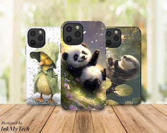 Cute Panda Phone Case, Baby Animal Phone Case, Aesthetic Animal Phone Cover, Adorable Panda Design, Cozy Nature Phone Case, Gift for Her