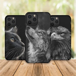 Tier Portrait Handyhülle Wildtier Tierschutzhülle für iPhone 16e, 17 Pro Max, 17 Air, Samsung S25 Edge, A16, Pixel 10, 9A