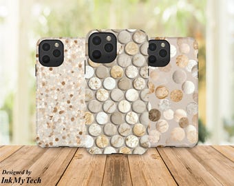 Marble Luxury Phone Case, Elegant Pattern Phone Case, Neutral Marble Phone Cover, Beige Aesthetic Case, Minimalist Chic Phone Case