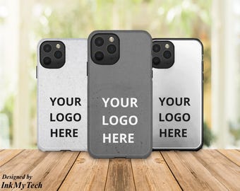 Custom Logo Phone Case, Upload Your Brand Logo, Personalized Business Phone Cover, Company Team Merch, Small Business Gift