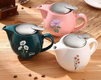Rhubarb Designed in Australia White Bone China 5 Cup Teapot