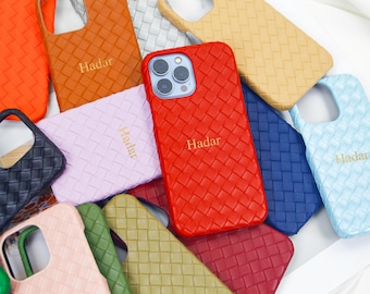 Personalized Leather iPhone Case: Slim, Protective, Foil Embossed