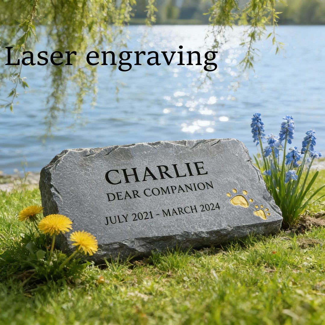 Custom Resin Pet Memorial Stone – Standing Dog/cat Grave Marker - Etsy