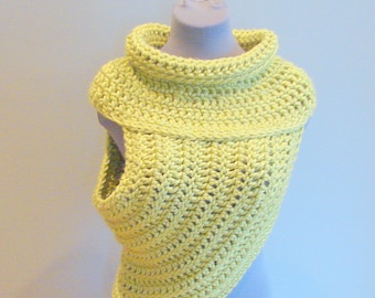 PDF Crochet Pattern Only - Half Sweater Wrap Simple Style - Huntress Sweater