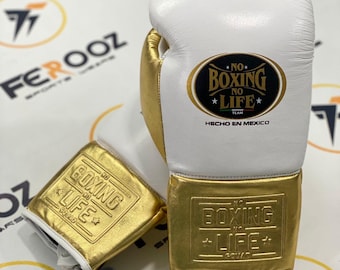 Leather Boxing Gloves - Custom Logo Sparring Gloves, Lace Up