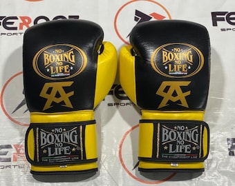 Personalized No Boxing No Life Hand Made Premium Leather Boxing Gloves