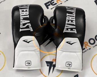 Guantes de boxeo de cuero Everlast Elite Pro con cordones para entrenamiento de sparring
