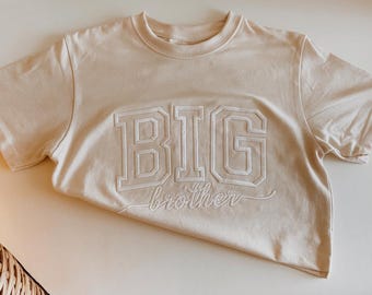 Big Brother Kleinkind Shirt, Schwangerschaft offenbaren Shirt, großer Bruder, Namen Shirt, benutzerdefinierte Big Brother, Jugend T-Shirt, benutzerdefinierte Stickerei.