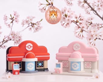 Rocky Ridge Poké Center Nintendo Switch Dock – Pokopia Edition | Individuell gestaltete 3D-gedruckte Pokémon Switch & OLED-Ladestation | Geschenk für Gamer