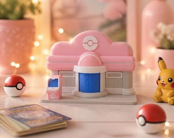 Base di ricarica PokéCenter per Switch - Edizione Pokopia (stampata in 3D) - Supporto per console blu stampato in 3D - Compatibile con Switch 1/OLED e Switch 2