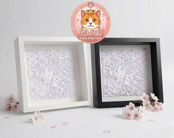 Individuell gestaltete 3D-gedruckte Stadtkarte – Gerahmte Stadtkarte als Dekoration – Personalisiertes Geschenk zum Jahrestag oder zur Hochzeit – 25 x 25 cm Schattenbox – Minimalistische Wohndekoration