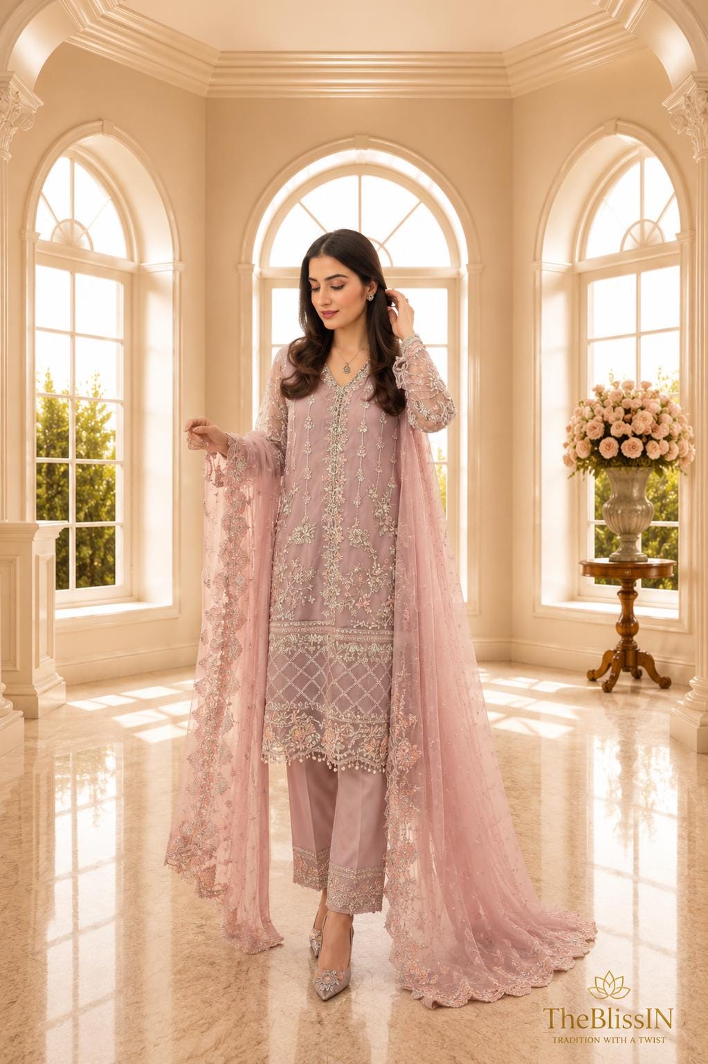 dusty pink asian dress Pink South Asian Dress