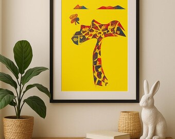 Yellow Abstract Art for Kids | one of a kind | RElight Art print |