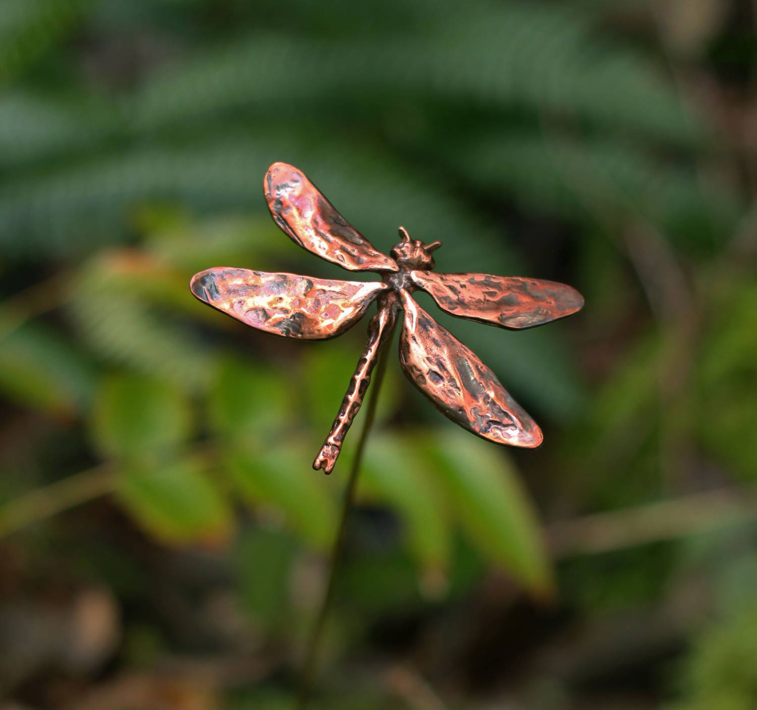 Dragonfly Garden Stake Copper