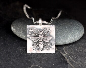 Honey Bee sterling silver pendant