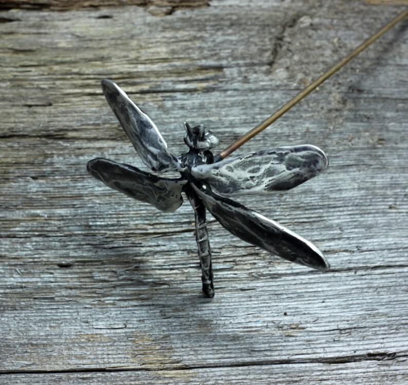 Dragonfly sculpture garden stake Etsy